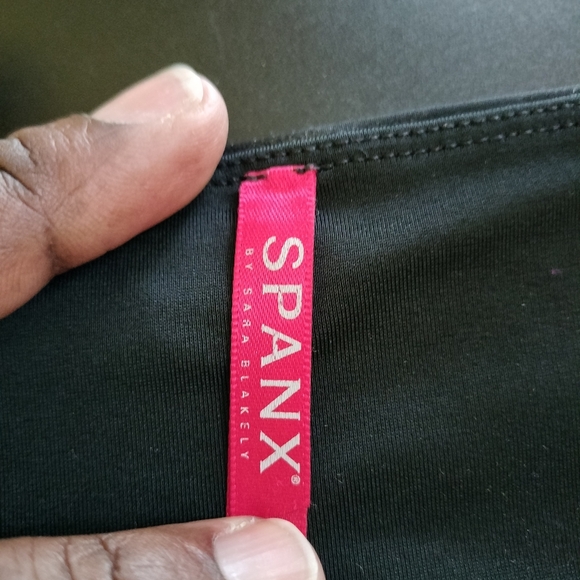 SPANX Black Faux Full-Length Leggings High-Waist Size M - Picture 3 of 6